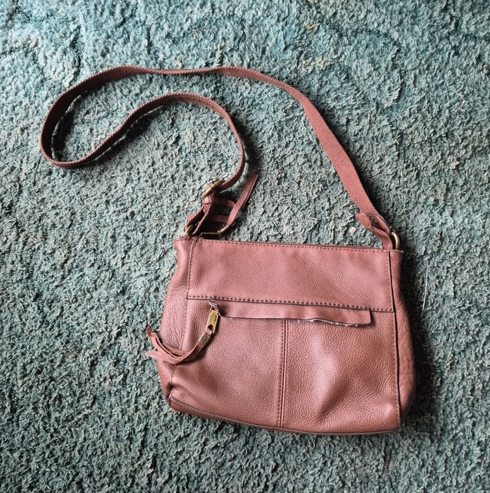 The Sak Brown Faux Leather Shoulder Bag